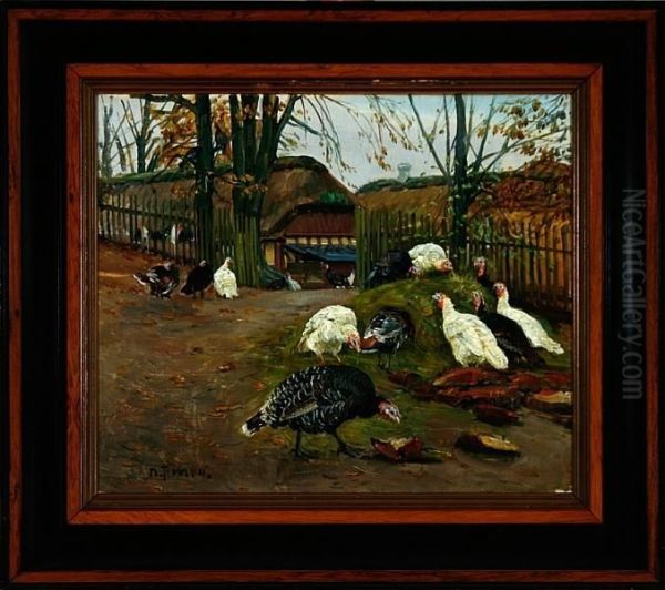 Turkeys On A Dunghill - view 1