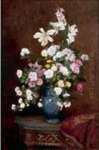 Important Vase De Fleurs Sur Un Entablement by Robert Charles Gustave Laurens Mols