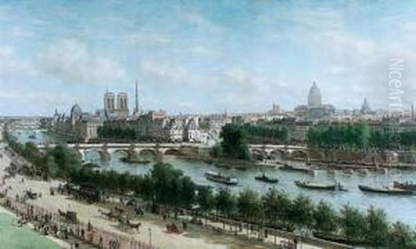 Les Quais Du Louvre Vue De La Galerie D'apollon - view 1