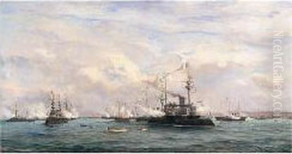 The Russian Fleet Leaving La Rochelle - view 1