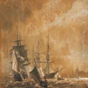 The Frigate Jyllandon Copenhagen Roadstead by Christian Molsted
