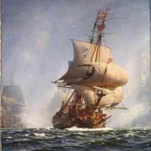 The Breakthrough In The Battle Of Koge Bay On July 1st 1677 by Christian Molsted