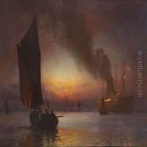 Dagen Gryer. Sommernat I Sundet, Nord For Dragor by Christian Molsted