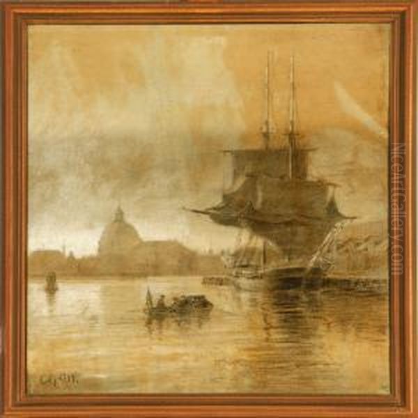 Evening Atmosphere In Copenhagen Harbour - view 1