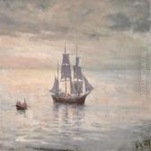 A Sailing Boat And Apram I Quiet Water A Sailing Boat And Apram I Quiet Water