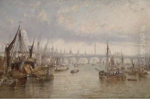 Hay Barges On The Thames