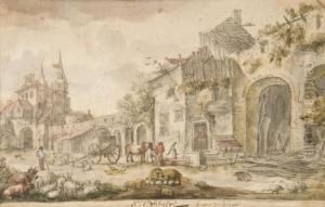 Cour Animee by Pieter De Molijn