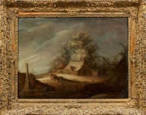 Paysage A L'auberge Et Au Puits by Pieter De Molijn