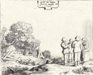 Landscapes With Figures (hollstein 1-4) by Pieter De Molijn