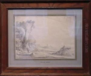 Herders At Rest In A Landscape by Pieter De Molijn