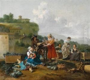 Marktszene Voreiner Suditalienischen Stadt by Hendrick Mommers