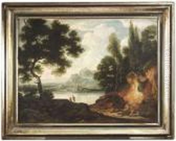 A Wooded River Landscape - view 1