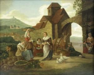 The Vegetable Seller by Hendrick Mommers