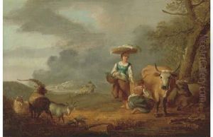 A Milkmaid With A Cow