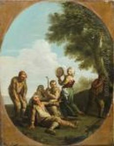 Figures Dancing And Merrymaking