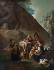 Figurengruppe An Einem Brunnen