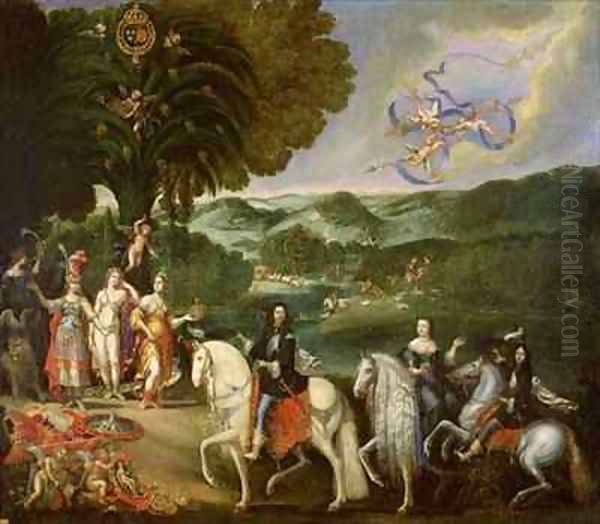 Allegory of the Marriage of Louis XIV 1638-1715 in 1631 - view 1