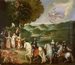 Allegory of the Marriage of Louis XIV 1638-1715 in 1631 by Claude Deruet