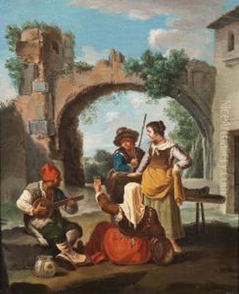Scena Villereccia Con Suonatore - view 1