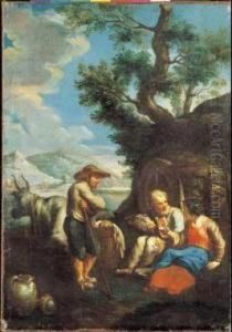 A) Pastori Al Bivacco B) I Suonatori Di Mandolino