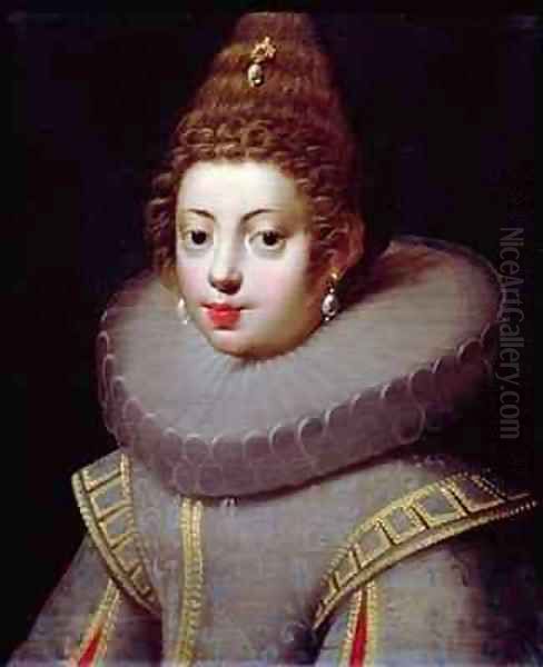 Portrait of a Lady said to be Marguerite de Valois 1553-1615 - view 1