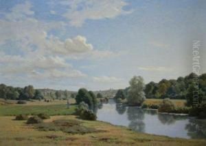 Bord De La Saone - Pres Chatillon-vosges by Jean Ferdinand Monchablon
