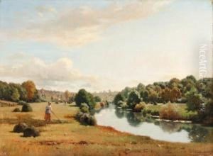 Bords De La Soane by Jean Ferdinand Monchablon