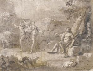 Giudizio Di Paride (recto); E Particolare Di Anatomia A Matita Nera(verso)