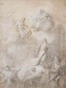 Cristo In Gloria Con Santi by Domenico Mondo