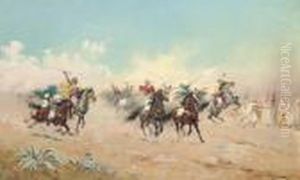 A Cavalry Charge by Jules Monge