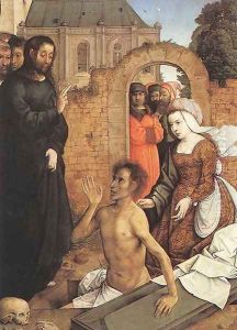 The Raising Of Lazarus by Juan De Flandes