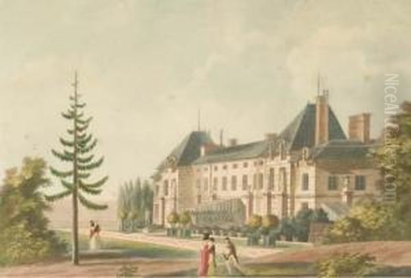 Vue De Malmaison Du Cote Du Parc Par Lefevre-marchand - view 1