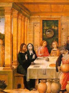 The Marriage Feast At Cana 1500 by Juan De Flandes