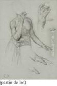 Buste De Femme Denudee Mangeant Un Fruit, Reprise De Ces Deux Mains by Charles Monginot