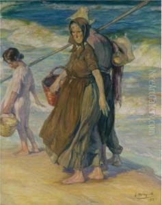 Despues De La Pesca (after The Catch) by Jose Mongrell Torrent