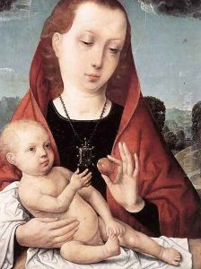 Virgin and Child before a Landscape by Juan De Flandes