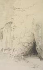 Lake Of Shadows, View On Achill And Cave On Achill (3) by William Monk