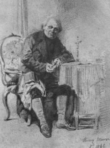 Homme Assis by Henri Bonaventure Monnier