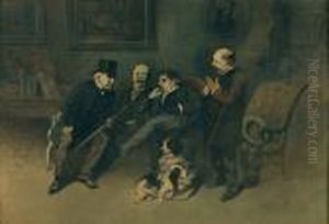 Le Salon De Madame Julie Cain by Henri Bonaventure Monnier