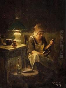 Mujer En El Hogar by Maurice Louis Monnot