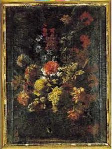 Nature Morte Au Vase De Fleurs Sur Un Entablement Nature Morte Au Vase De Fleurs Sur Un Entablement