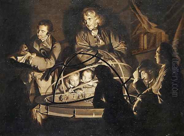 Philosopher giving a lecture on the orrery, c.1768 by Josepf Wright Of Derby