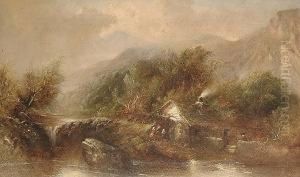 'in The Aberglaslyn District'; 'old Mill Nr. Dolgelly'