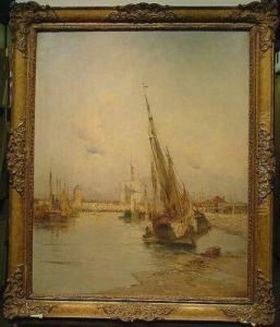 Harbor Scene by Clara Montalba