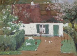 Hoeve In De Lente -la Ferme Au Printemps (1922) by Constant Montald