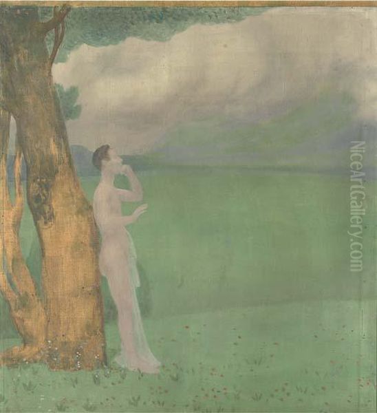 Homme Debout Sous Un Arbre - view 1