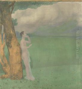 Homme Debout Sous Un Arbre by Constant Montald