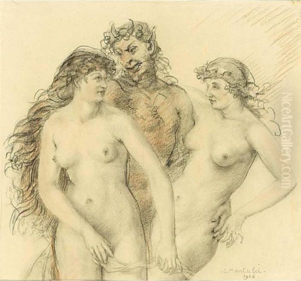 Faune Entoure Des Femmes - view 1
