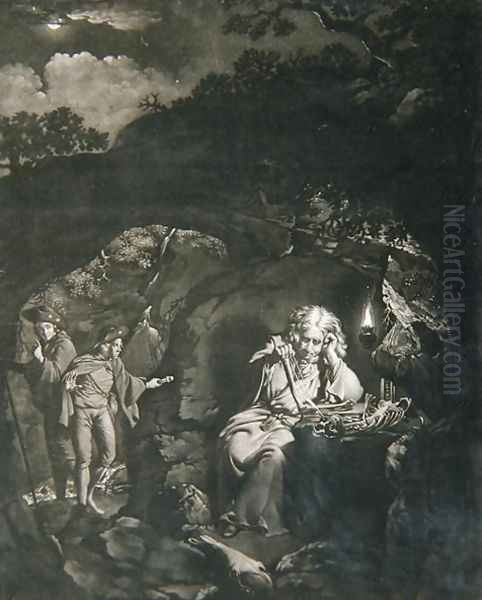A Philosopher by Lamplight, engraved by William Pether (c.1738-97) 1770 - view 1