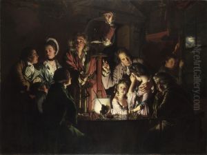 A Philosopher Shewing an Experiment on the Air Pump, engraved by Valentine Green (1739-1813) 1769 by Josepf Wright Of Derby